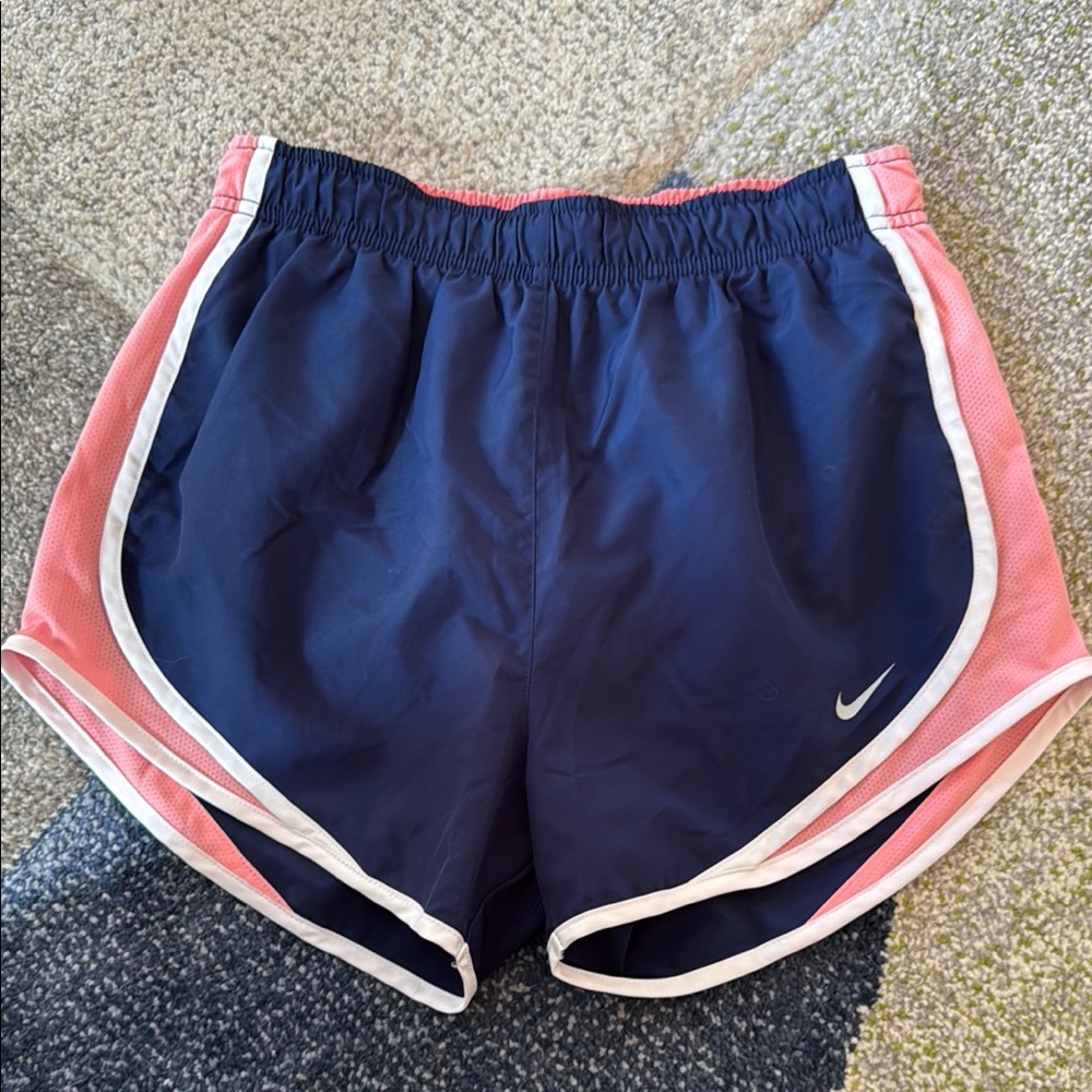Nike Women's Tempo Dri Fit 3" Blue & Pink Athletic Running Shorts Adult Small